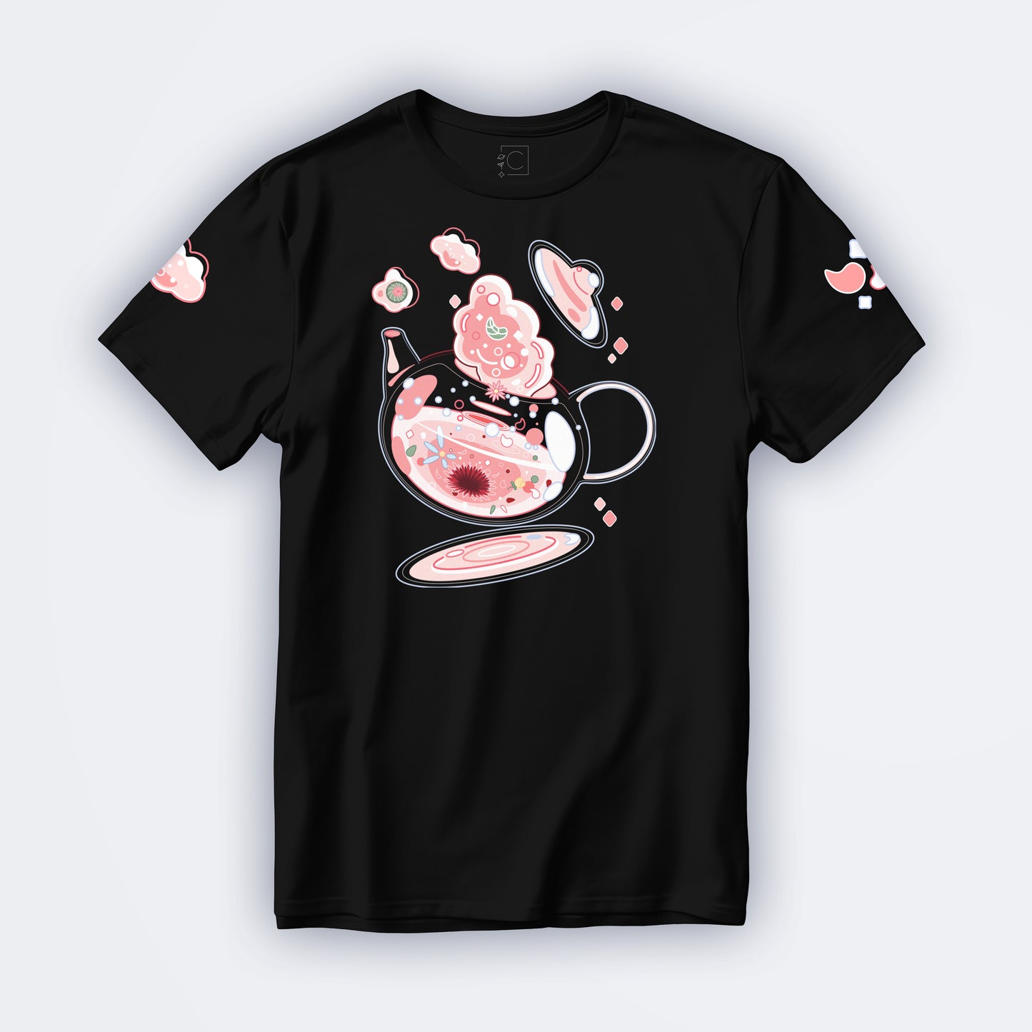 Cosmic Teapot T-Shirt in Black